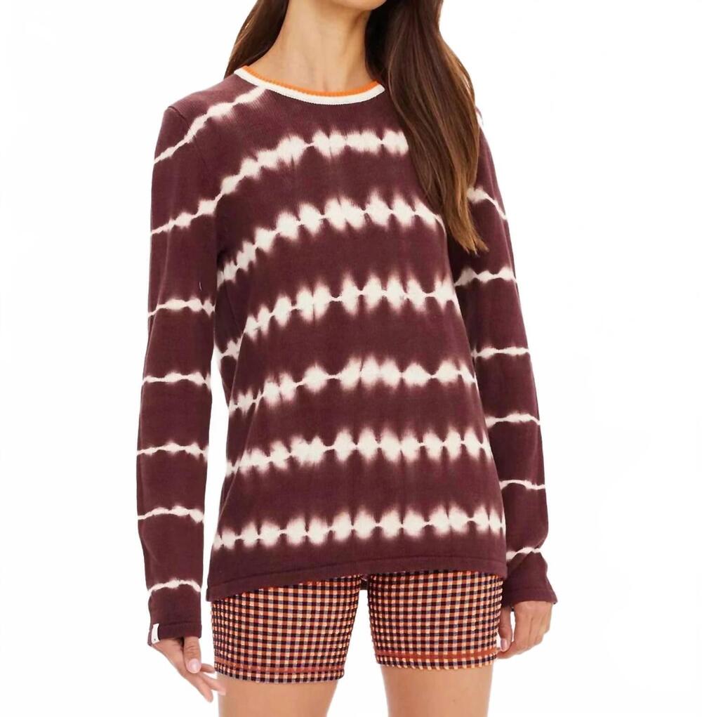NEW THE UPSIDE amana long sleeve knit sweater in chocolate